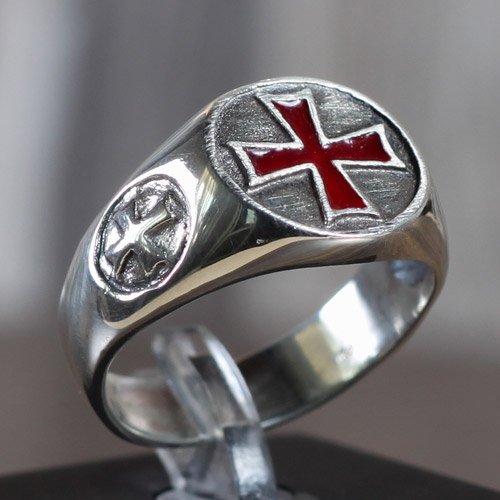 Iron Cross Ring Red Iron Cross Nazi Ring NSVendor